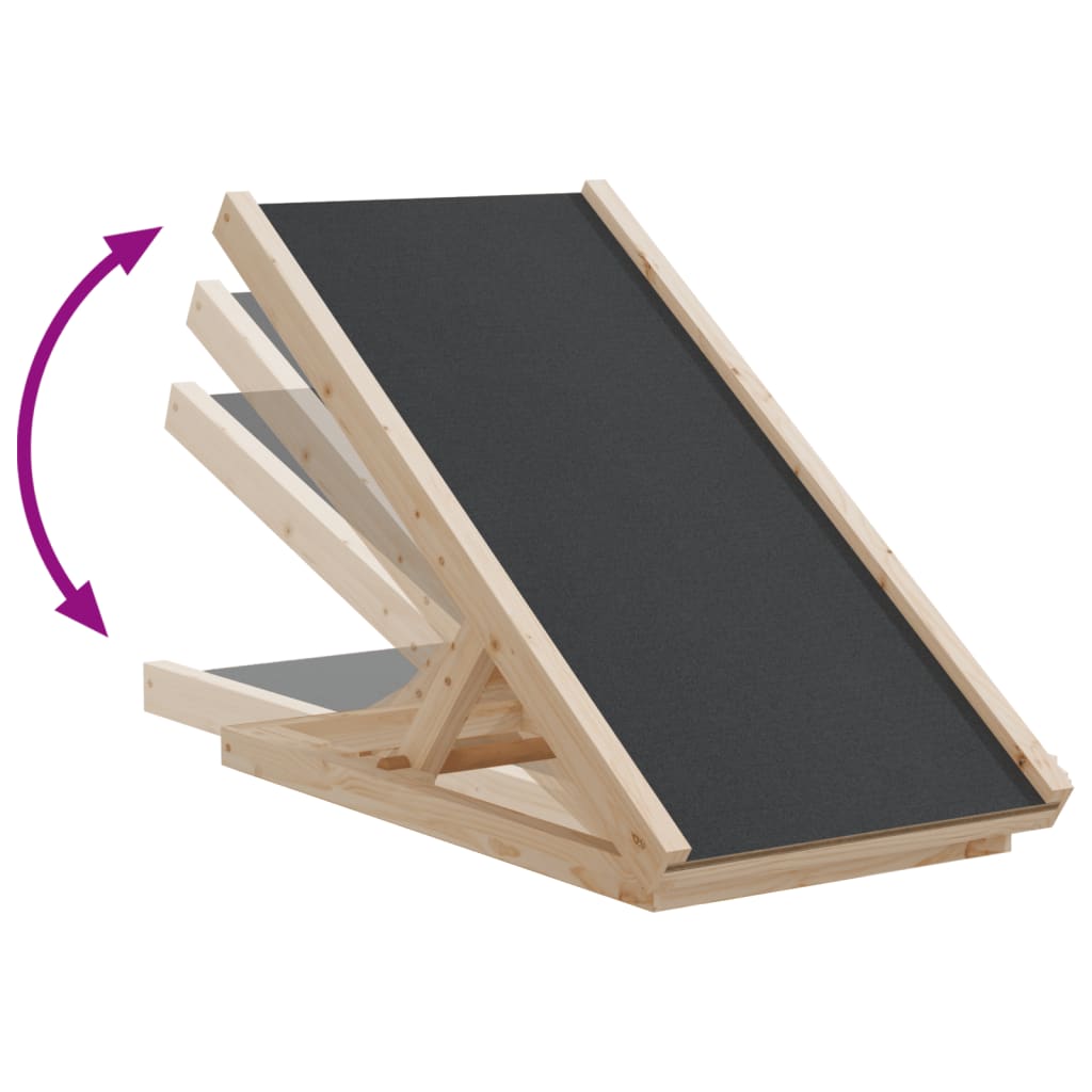 Rampa Ortopédica para Perros y Gatos Canvida de Madera Maciza (70x35cm | Hasta 35kg) - Especial Camas y Sofás para Perros Pequeños y Senior